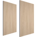 thumbnail of tectake Pannelli acustici Sonic Wall II fonoassorbenti MDF impiallacciatura legno rovere chiaro 110x50x1.8cm isolamento acustico - 406552
