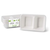 thumbnail of greenbox - Pratos de menu de cana-de-açúcar 1000 ml, 23 x 14,5 x 5 cm, 2 compartimentos, retangular, 50 un.
