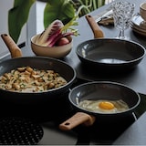 thumbnail of Set 2 Padelle Da 24 e 28 Cm In Alluminio Antiaderente Ad Alto Spessore Grigio Con Maniglie Antiscivolo