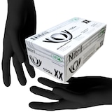 thumbnail of SFM ® BLACKLETS GRIP+ : XS Nitrilhandschuhe puderfrei F-tex schwarz (100)