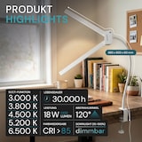 thumbnail of LUXULA LED Tischleuchte LX700158 24 W 3000 - 6500 K einstellbar in warm-, neutral- und kaltweiß (CCT) schwarz