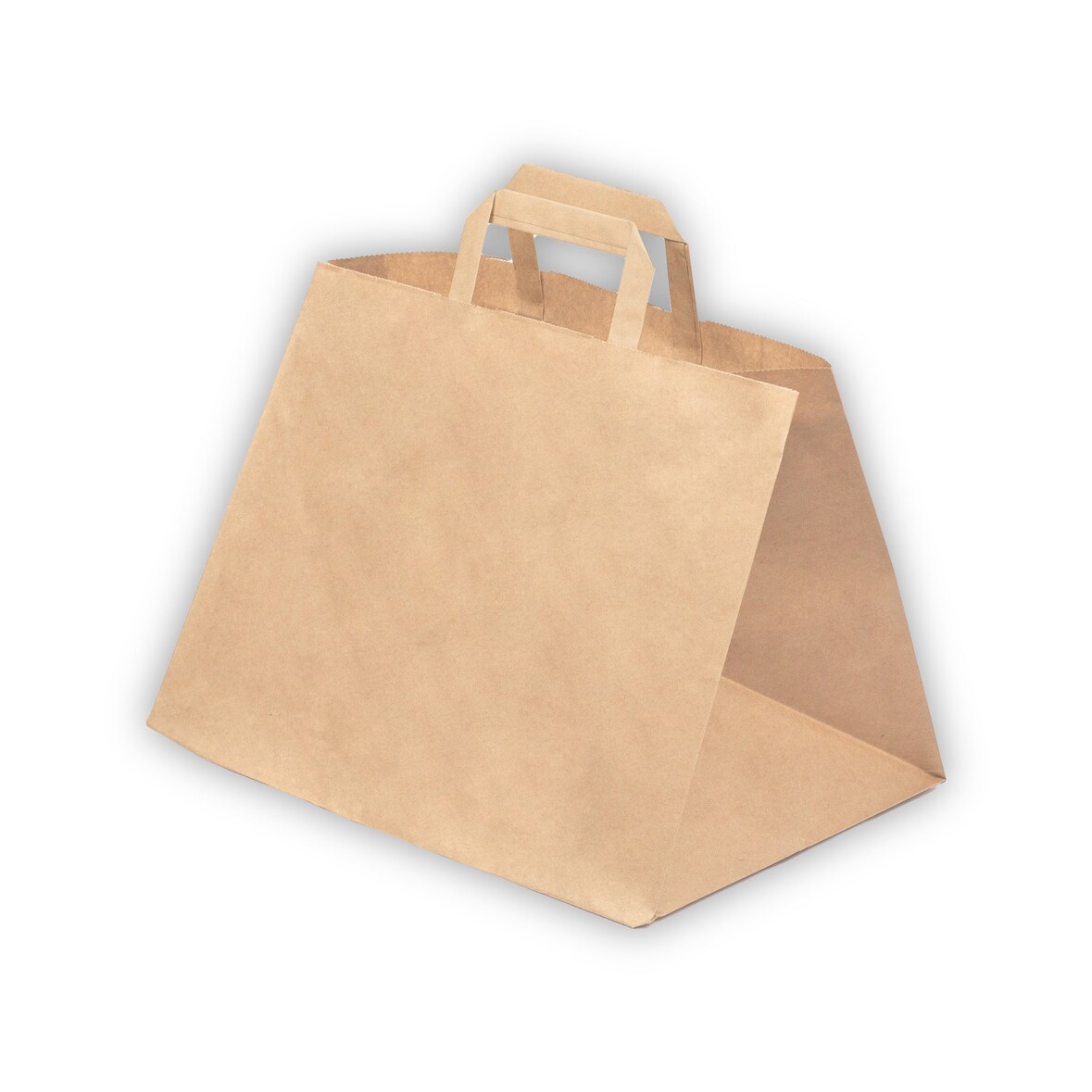 DayBays 1000 Stk. Papiertüten 32+22x25 cm Braun mit Flachhenkel