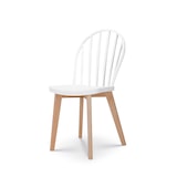 thumbnail of Set di 4 sedie da pranzo EMY bianche con gambe in legno