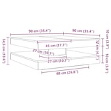 thumbnail of Table basse rotative à 360 degrés chêne artisanal 90x90x34,5 cm Modèle Élégance Moderne