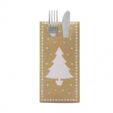 thumbnail of Sovie HOME Besteckserviette White Tree in Gold aus Linclass® Airlaid 40 x 40 cm, 12 Stück - Bestecktaschen Weihnachten