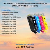 thumbnail of D&C HP 903XL Kompatibel Tintenpatronen Set für OfficeJet Pro 6970 (4er-Pack)