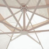 thumbnail of BLUES - Parasol de Jardín Excentrico 3x4 Orientable a 360°-Estructura de Aluminio Blanco Inclinable y Retráctil Brazo lateral - Chimenea Cortaviento