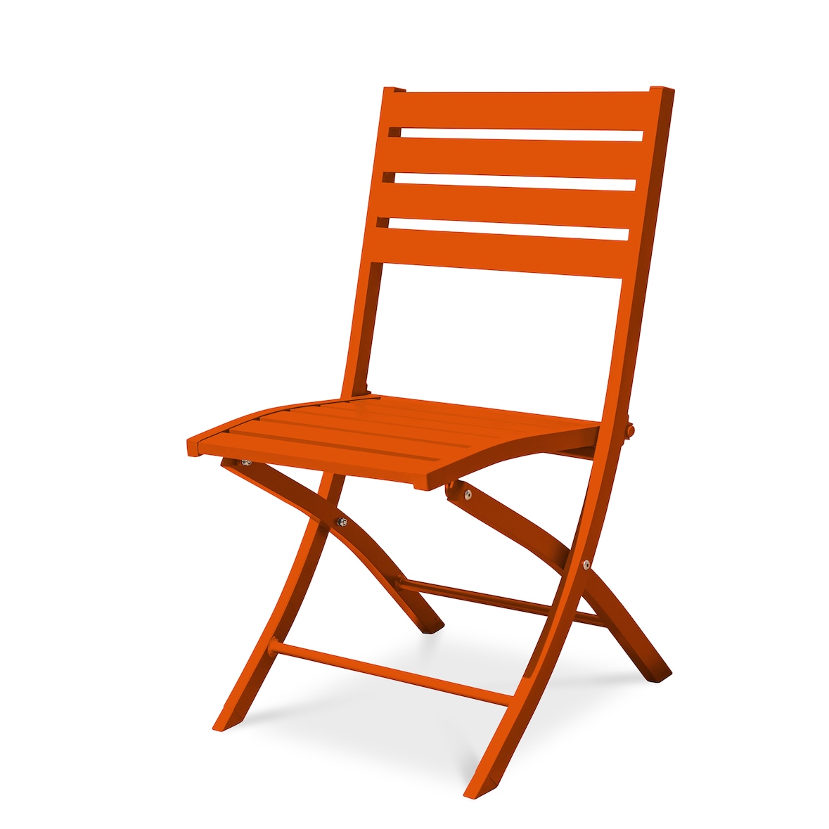 Chaise de jardin pliante en aluminium orange - MARIUS