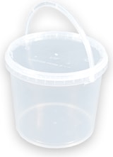 thumbnail of Eimer Deckel lebensmittelecht 3,3 L Liter leer farblos Henkel Kunststoff Set 40 Stück