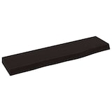 thumbnail of vidaXL Wandregal Dunkelbraun 40x10x2 cm Massivholz Eiche Behandelt