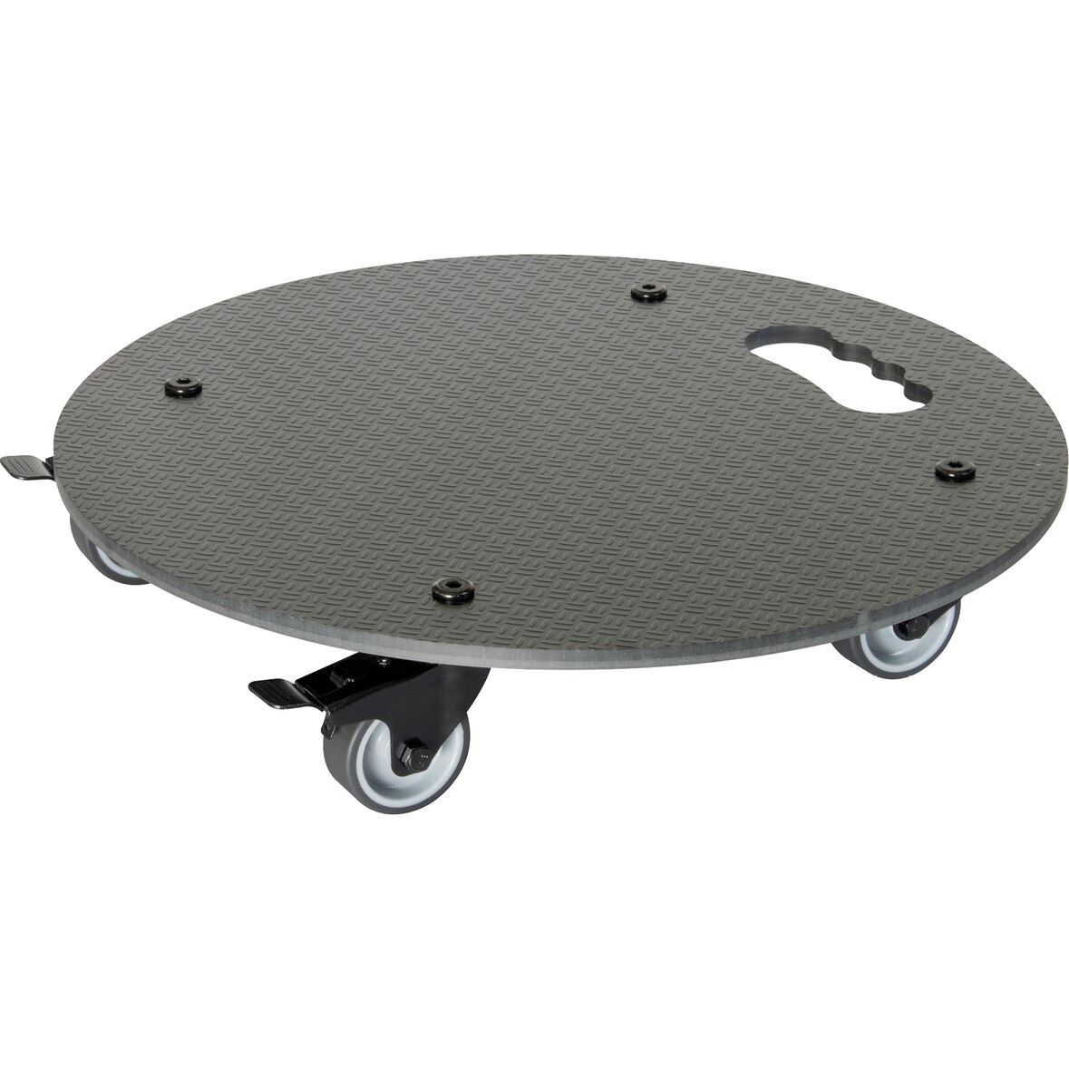 WAGNER Pflanzenroller HPL BLACK Ø 38 x 7,5 cm, innen & außen, Soft-Rollen Bremse, Tragkraft 100 kg, DE Ware - 20063001