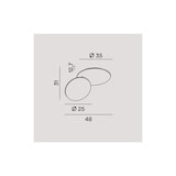 thumbnail of Plafoniera Moderna Drum Metallo Bianco Acrilico Led 33W 3000K