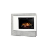 thumbnail of Freistehender elektrischer LED-Kamin, Weiß/Zement - PULMARI