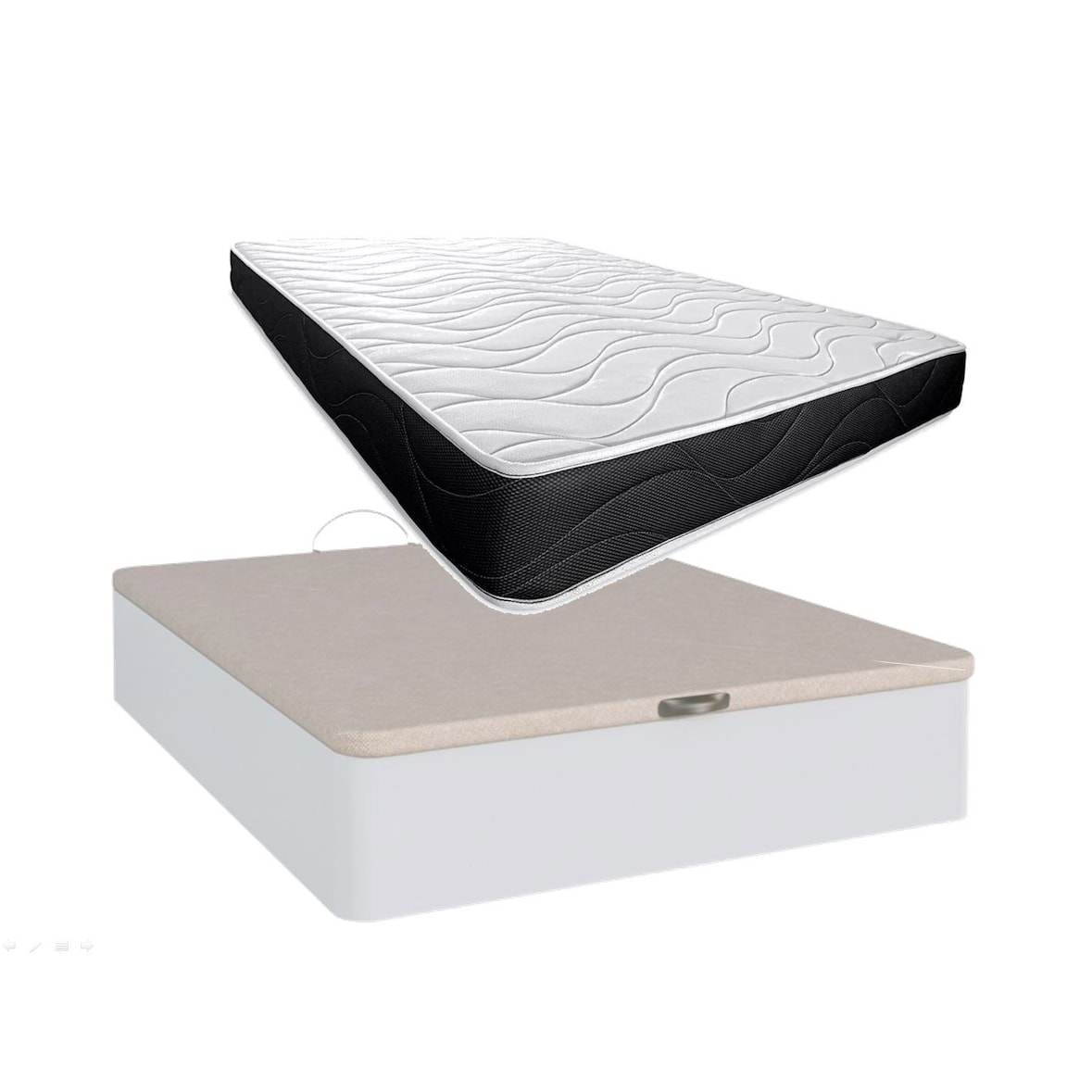 Cama Canapé Abatible + Colchon enrollado de 135Cm