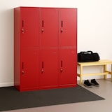 thumbnail of Armadietto HWC-P63, cassetta di sicurezza Armadietto Armadietto portabiti Binario, 90x38x45cm acciaio ~ rosso