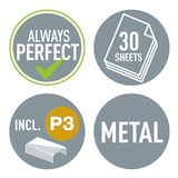 thumbnail of Leitz Büroheftgerät für 30 Blatt, Tacker aus Metall mit Kunststoffelementen, Inkl. 200 Heftklammern, NeXXt Serie, Blau, 55020035