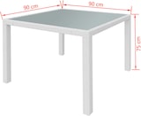 thumbnail of vidaXL 5-tlg. Garten-Essgruppe Poly Rattan Cremeweiß