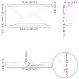 thumbnail of Helloshop26 - Lot de 2 pieds de table basse design moderne ajustable 70 x 30 cm en acier blanc 02_0056979
