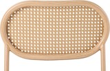 thumbnail of Esszimmerstühle 2er-Set PU Braun mit Rattan-Rückenlehne, Metallbeine