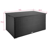 thumbnail of tectake Auflagenbox Oslo Aluminiumgestell stabil mit Gasdruckfedern schwarz 145x82,5x79,5cm wetterfest