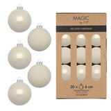thumbnail of 30 Weihnachtskugeln Glas 6cm matt & glänzend Christbaumkugeln Weihnachtsbaumkugeln Weihnachten Christbaumschmuck Weihnachtsbaumschmuck Blanched Almond