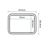 thumbnail of MONOUSO - Tablett aus PP rechteckig Fastfood blau 30,4x41,4cm (1 Stück)