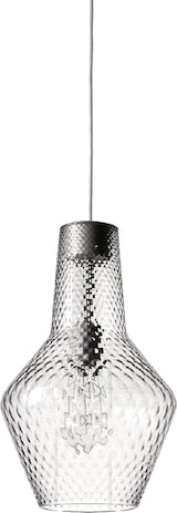 thumbnail of Romeo suspension ø.250x3180mm. 1xe27 70w hs-ip20-ver.grey, transparent vtr.