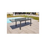 thumbnail of Table de jardin 10 places en aluminium anthracite et plateau verre - TOLEDE