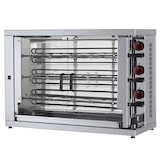 thumbnail of Elektrische kipgrill met licht. 3 zwaarden = 15/18 kippen - 1100x450x780 mm - 12600 W 400/3V - 53153L81 Eurast