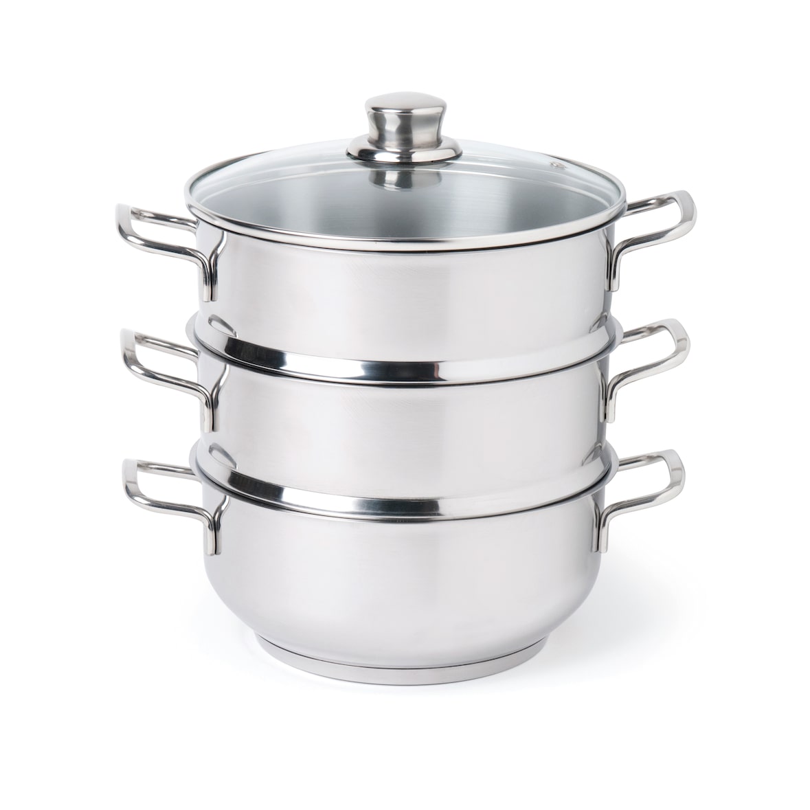Excelsa Dampfgarer 4 Stück Cooking Tower Sthal Silber