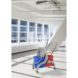 thumbnail of METRO Professional Wagen mit Doppeleimer, PP / Eisen, 45 x 75 x 90 cm, 2 x 23 L, blau / rot