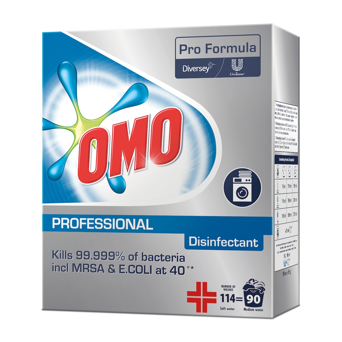 OMO Professional Desinfektionsvollwaschmittel ab 40°C, tötet 99,999% der Bakterien, 90 Wäschen