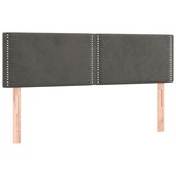 thumbnail of vidaXL Boxspringbett mit Matratze & LED Dunkelgrau 140x200 cm Samt