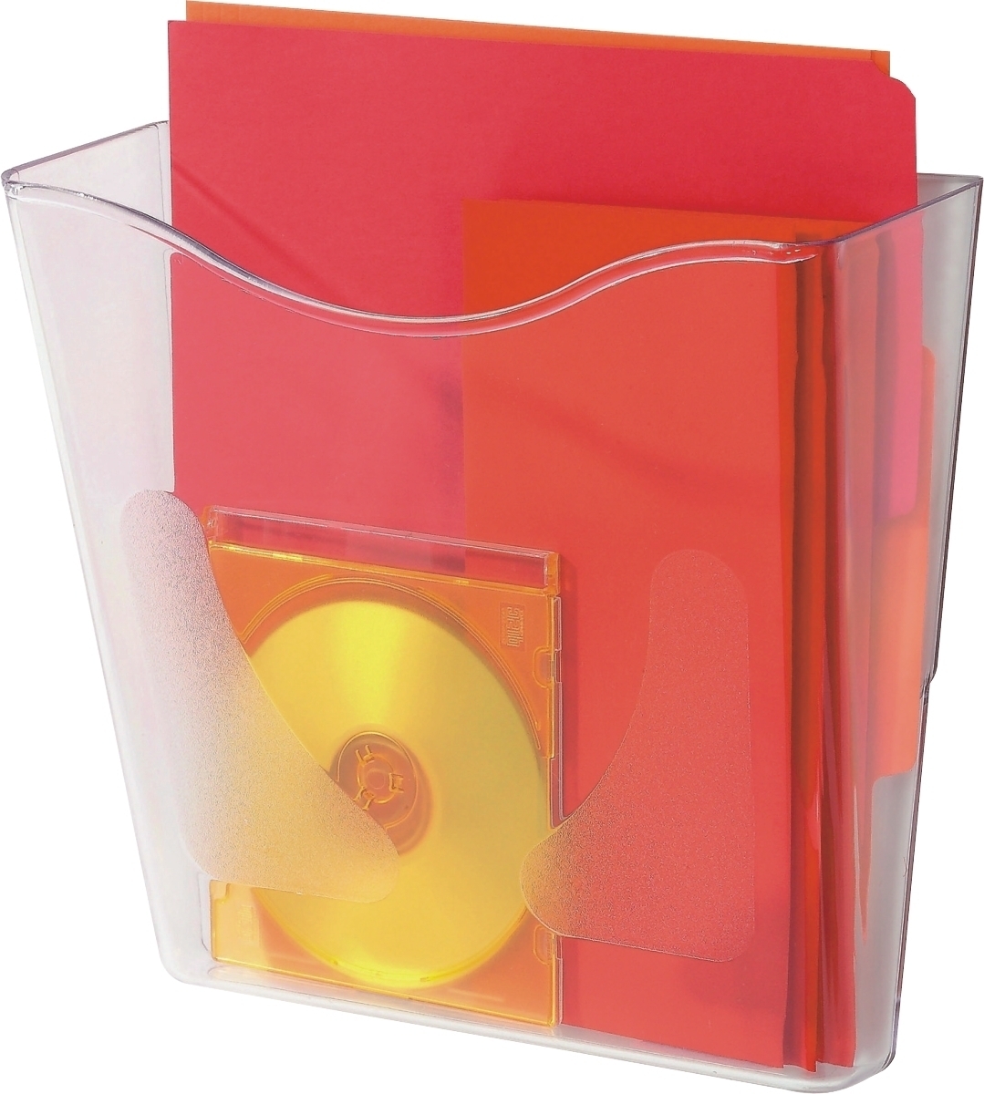 Deflecto Wandprospekthalter 261x101x256mm hoch transparent Packung mit 6 Stück