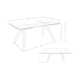 thumbnail of Angel Cerdá Mesa comedor extensible rectangular cristal templado 1131C 180/225/270 x 100 x 76