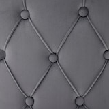 thumbnail of Merax Esszimmerstühle (2er Set) Grau Samt, Polsterstühle mit Rautensteppung, silberfarbenen Metallbeinen & 150 kg Belastbarkeit