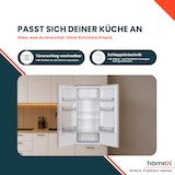 thumbnail of homeX CFB1811E Einbaukühlschrank mit Gefrierfach, 122cm Nische - 181 Liter, Schlepptürtechnik, LED-Beleuchtung, 39 dB