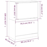 thumbnail of vidaXL Schuhschrank mit 2 Klappen Weiß 80x42x108 cm