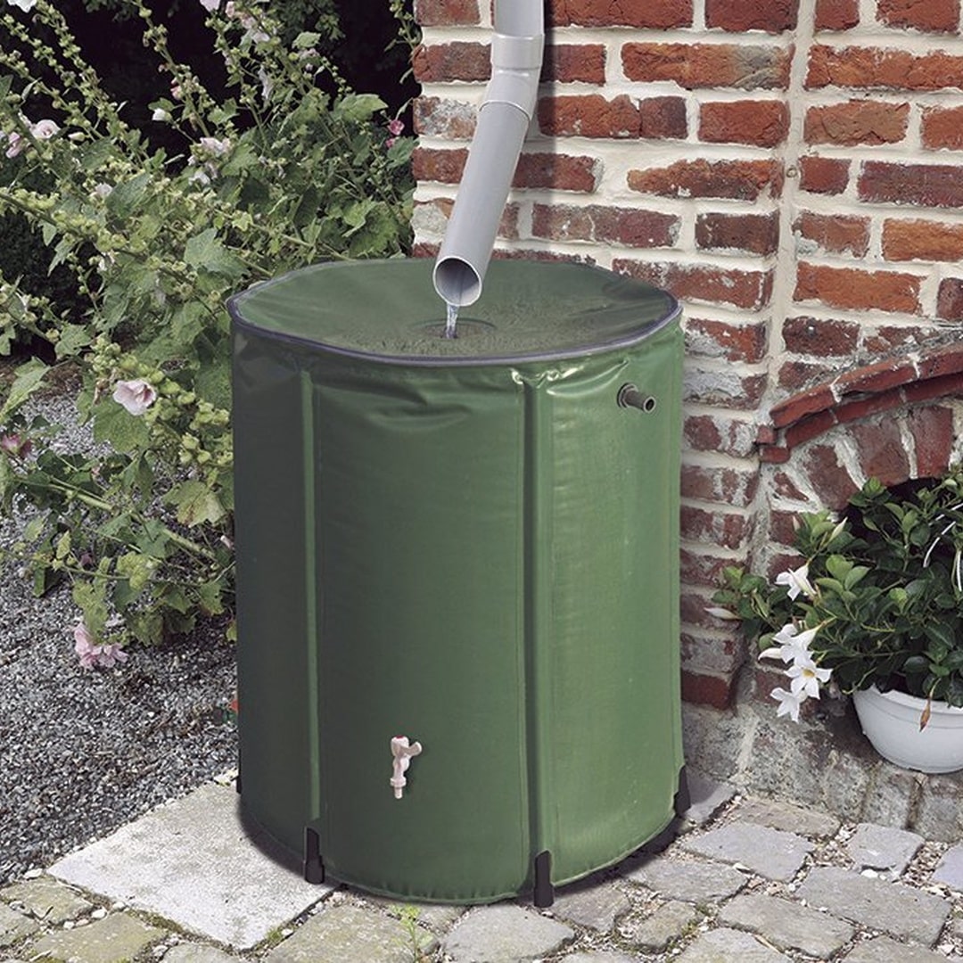 Recuperador de agua flexible de PVC reforzado  WATER TANK 500 L 98x80cm VERDE