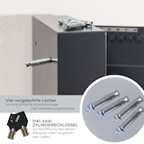 thumbnail of HMF Schlüsseltresor mit Zahlencode, Schlüsselsafe mit Elektronikschloss, 132 Haken, 66,5 x 43 x 13 cm, Anthrazit