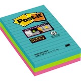 thumbnail of Lot de 3 blocs de Notes Super Sticky Post-it® grand format, Collection Cosmic, lignées, 101 x 152 mm, 90 feuilles/bloc (4690-3SS-COS)
