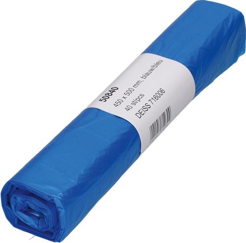 DEISS Leichte Belastung Müllsäcke 20 L  Blau HDPE (Hochdichtes Polyethylen) 10 Mikron 40 Stück
