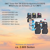 thumbnail of D&C Toner-Set TK-5230 für Kyocera ECOSYS M5521cdw (2x Schwarz, je 1x C/M/Y)