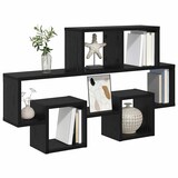 thumbnail of vidaXL Wandplank met plank Zwart eiken 82 x 15 x 51 cm Bewerkt hout