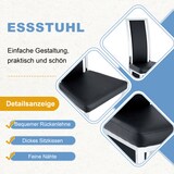 thumbnail of Esszimmerstühle 4er-Set Metall & PU-Leder Schwarz/Silber 109 cm hoch