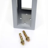 thumbnail of Fahrradbügel HWC-J80, Fahrradständer Anlehnbügel, verzinkter Stahl Outdoor-pulverbeschichtet 87x10x13cm ~ grau