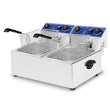 thumbnail of VERTES Freidora eléctrica profesional 2x 10L (2x 3000W, 230V, principio de zona fría, temperatura 50-250°C, 2 cestas para freír)