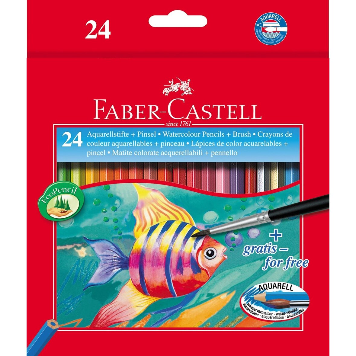 Faber Castell Aquarellstift Kinder Mine 2,8 mm 24er