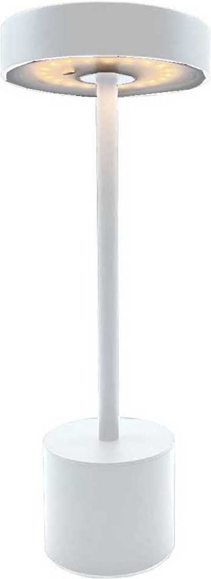 Lumisky ROBY H30CM Kabellose Tischleuchte Stahl Weiss