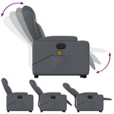 thumbnail of vidaXL Massagesessel mit Aufstehhilfe Elektrisch Grau Kunstleder